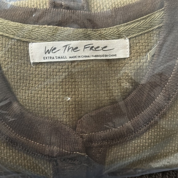 FREE People Mikah Layering Cuff Thermal Top /Army combo - Picture 8 of 12